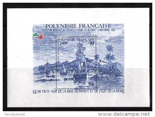 French Polynesia - 1985 Papeete Harbour Block MNH__(TH-2134) - Blocs-feuillets