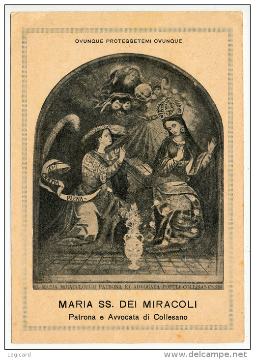 COLLESANO (PA) CARTOLINA\SANTINO MARIA SS. DEI MIRACOLI PATRONA E AVVOCATA - Palermo