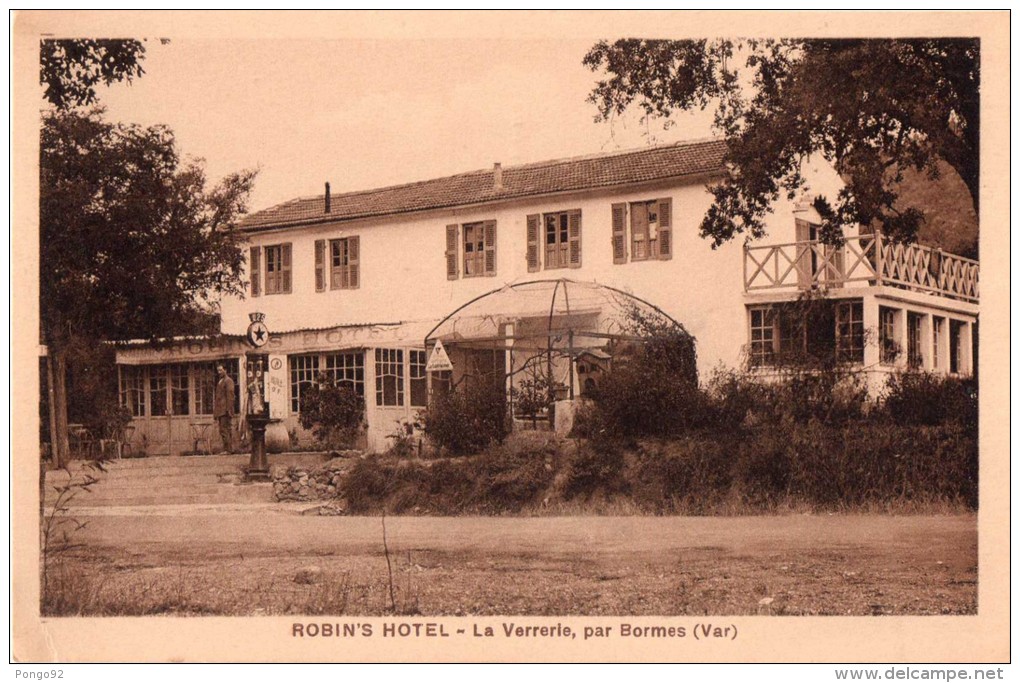 Cpa  ROBIN'S Hôtel, La Verrerie Par Bormes, Var,  (20.82) - Hotels & Restaurants