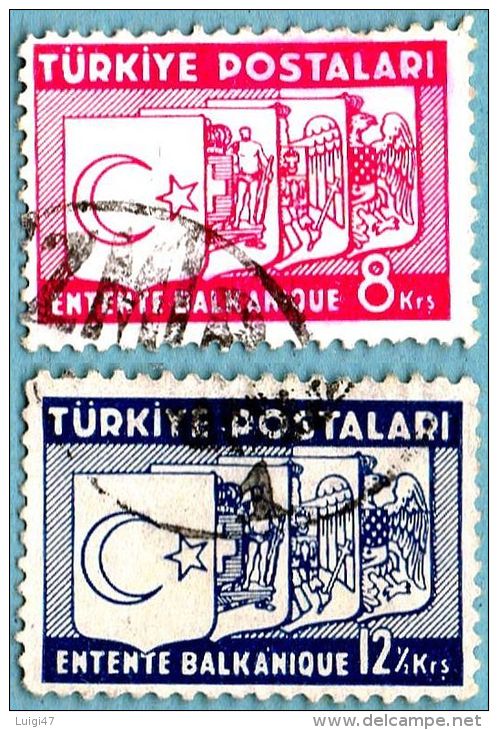 1937 - Intesa Balcanica N° 882-883 - Oblitérés