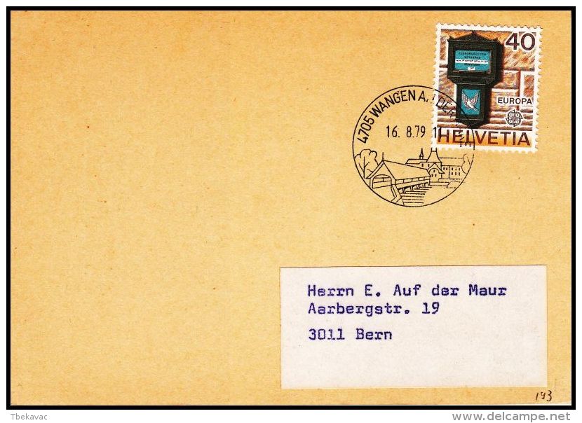 Switzerland 1979, Card Wangen To Bern - Lettres & Documents