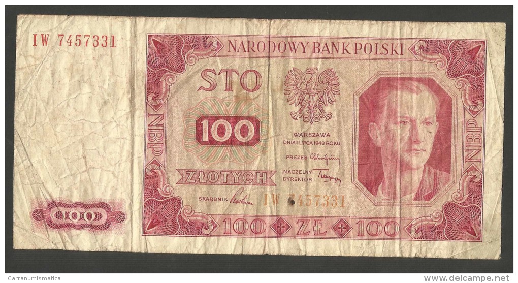 POLAND - BANK POLSKI - STO ZLOTYCH / 100 ZLOTY (WARSAW 1948) - Pologne