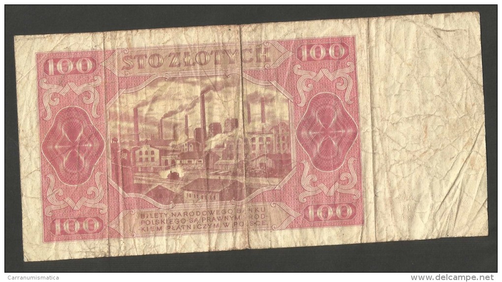 POLAND - BANK POLSKI - STO ZLOTYCH / 100 ZLOTY (WARSAW 1948) - Poland