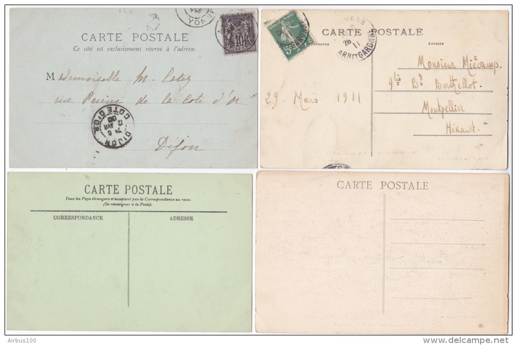 FRANCE - Lot Des 4 Cartes - THEME Sur Les PONTS - Scannées R° / V° - - 5 - 99 Cartes