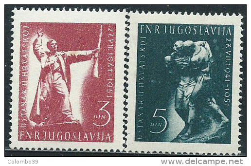 Jugoslavia 1951 Nuovo** - Mi.662/3 - Nuovi