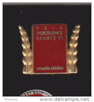 Pin's MARIE CLAIRE PRIX D'EXELLENCE BEAUTE 91 Signé ARTHUS BERTRAND - Arthus Bertrand