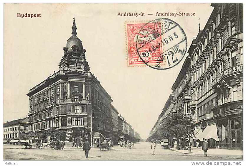 Pays Divers-hongrie - Ref 923 -budapest  -  Andrassy-ut - Rue Andrassy -  Carte Bon état  - - Hongrie