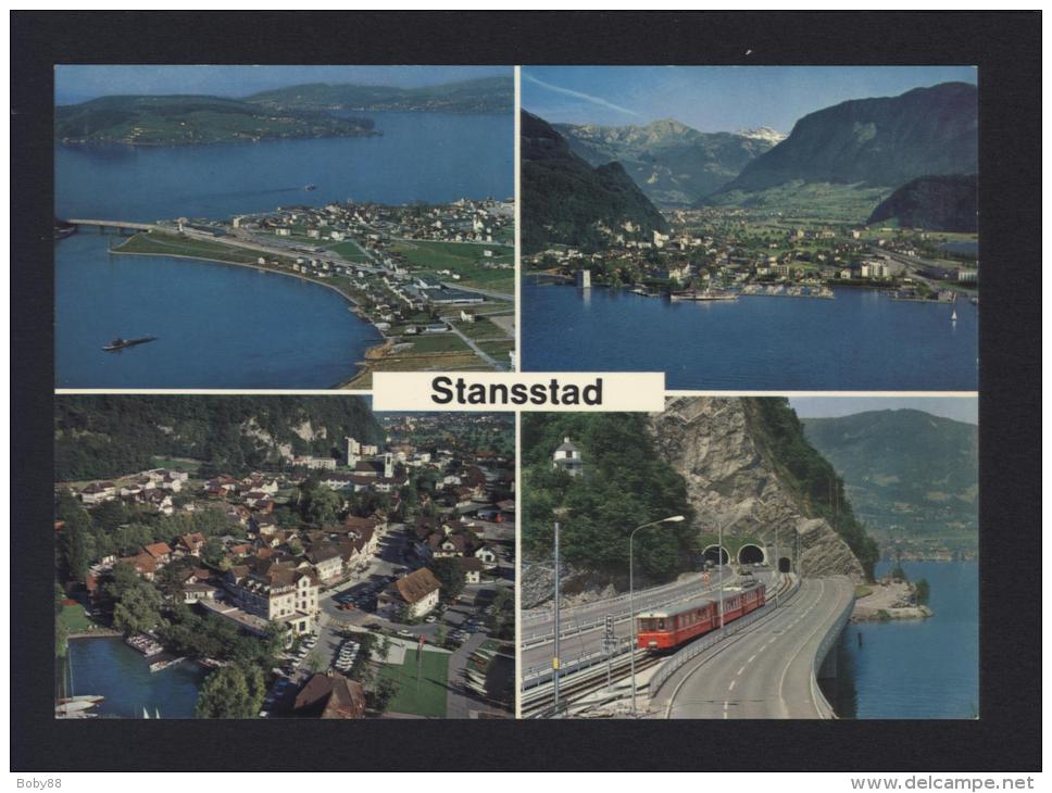 CPM STANSSTAD Am Vierwaldstättersee Mit Bahn Suisse / Switzerland / Schweiz / Helvetia - Réf A2987 - Stans