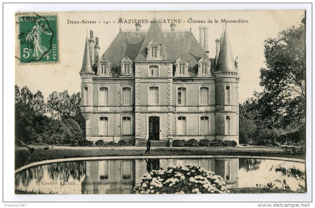 Ref 188 - MAZIERES-en-GATINE - Château De La MESNARDIERE (1912) - Mazieres En Gatine