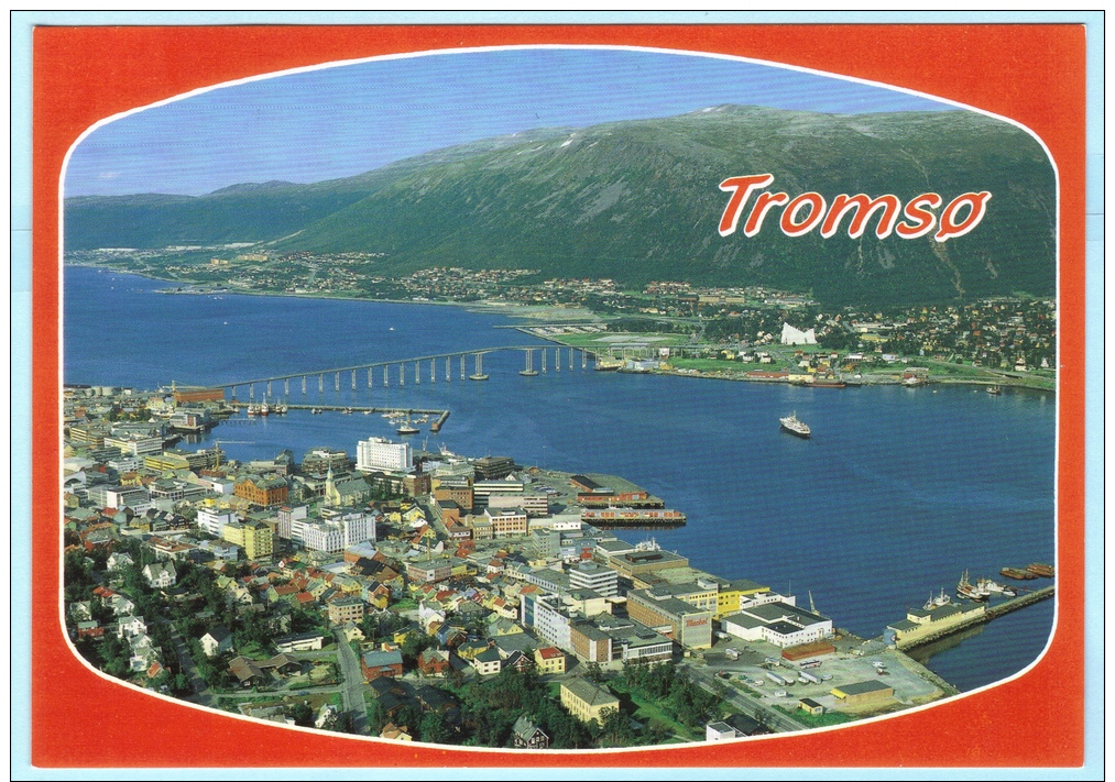 NORWEGEN - Tromso - Schiffe - Brücke - Berge - Wasser     (2 Scan) (5547AK) - Norwegen