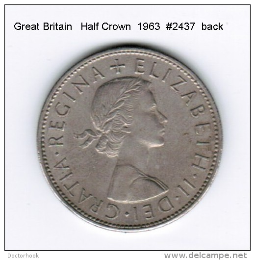 GREAT BRITAIN    1/2  CROWN  1963  (KM # 907) - K. 1/2 Crown