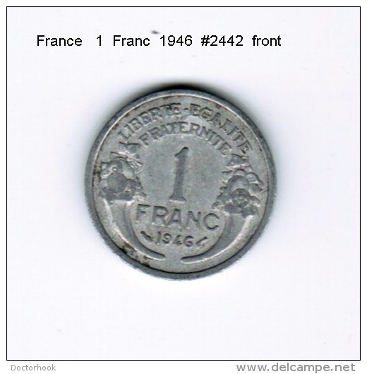 FRANCE   1  FRANC  1946  (KM # 885a.1) - Other & Unclassified