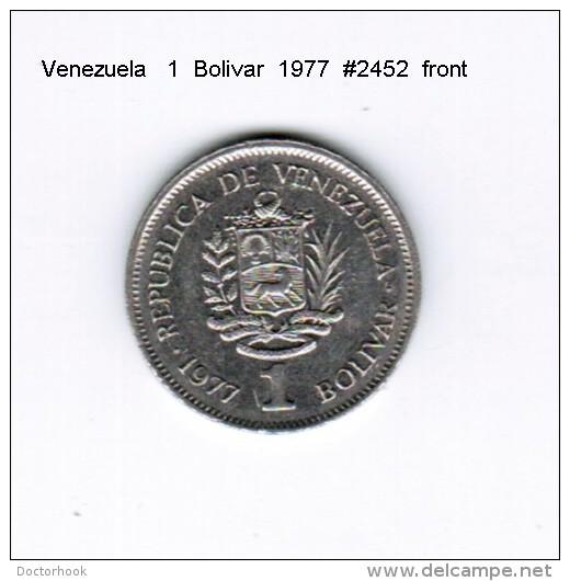 VENEZUELA   1  BOLIVAR  1977  (Y # 52) - Venezuela