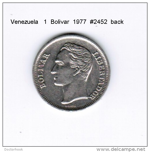 VENEZUELA   1  BOLIVAR  1977  (Y # 52) - Venezuela