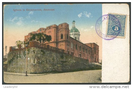 PARAGUAY ASUNCION Encarnacion Church Postcard - Gruter Editions - 1923 - Paraguay