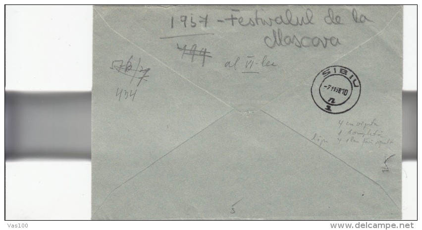 AMOUNT, BUCHAREST, TRADING COMPANY, MACHINE POSTMARKS ON COVER, 1958, ROMANIA - Franking Machines (EMA)