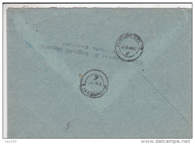 AMOUNT, BUCHAREST, TOWNHALL, REGISTERED, MACHINE POSTMARKS ON COVER, 1964, ROMANIA - Franking Machines (EMA)