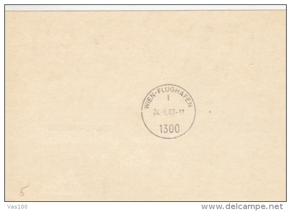 AMOUNT, BUCHAREST, PLANES, AUREL VLAICU, MACHINE POSTMARKS ON COVER, 1987,  ROMANIA - Machines à Affranchir (EMA)