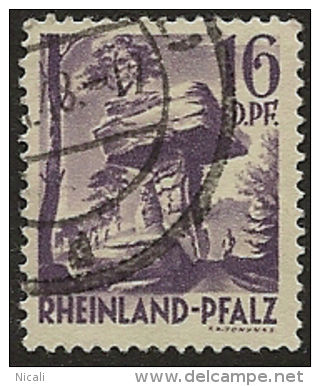 GERMANY 1948 16 D.pf Violet SG FR25 U OP236 - Andere & Zonder Classificatie