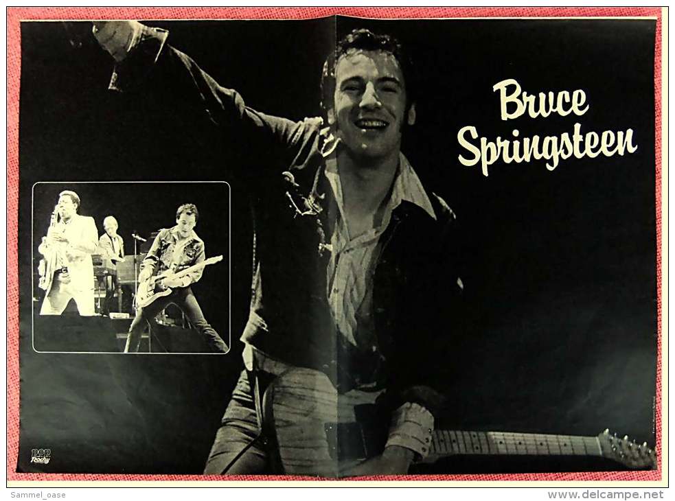 Kleines Poster  -  Band Visage (Steve Strange )  -  Rückseite : Bruce Springsteen  -  Von Pop-Rocky Ca. 1982 - Plakate & Poster