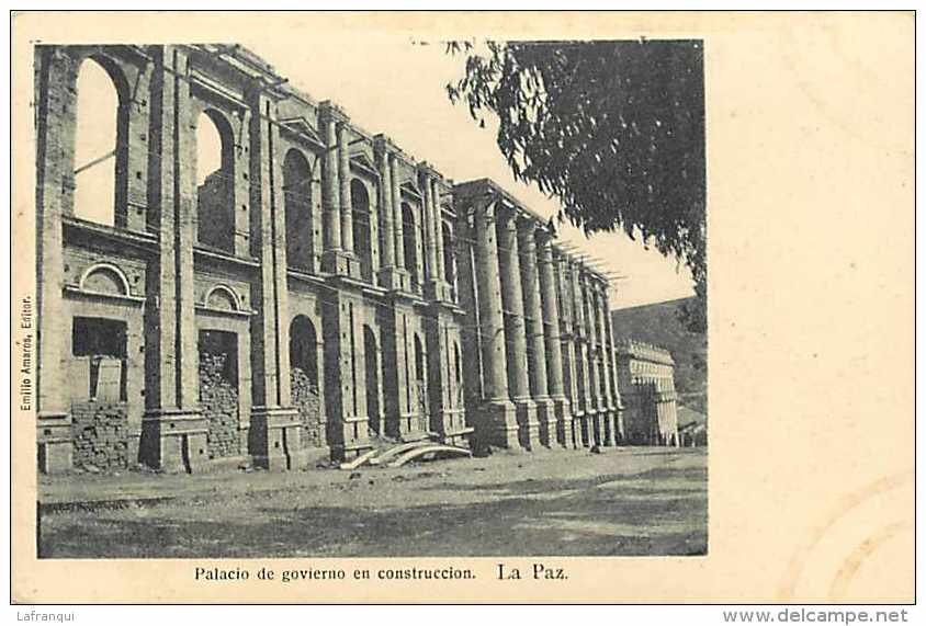 Pays Divers- Bolivie -bolivia  -ref A338- La Paz -palacio De Govierno En Construccion  -carte Bon Etat  - - Bolivie