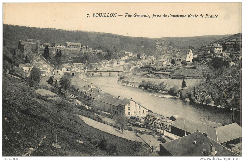 BOUILLON VUE GENERALE PRISE DE L'ANCIENNE ROUTE DE FRANCE - Bouillon