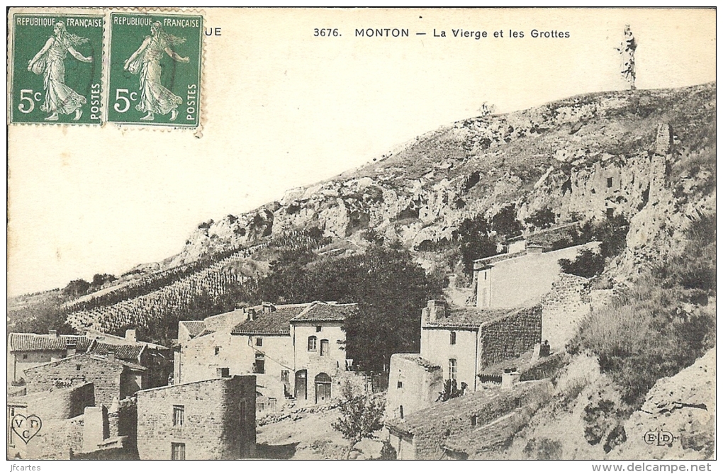 63 - MONTON - La Vierge Et Les Grottes - Veyre Monton