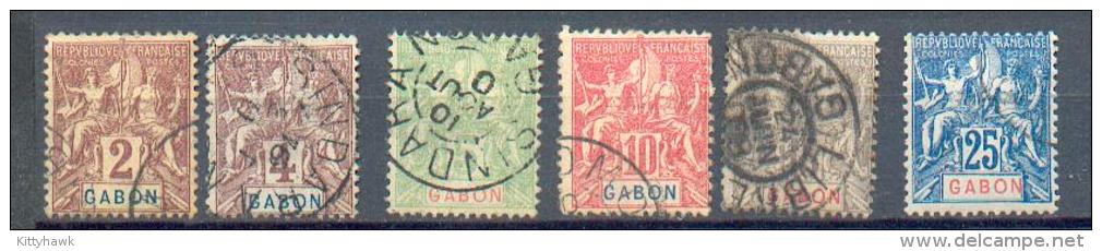 GABON 284 - YT 17-18-19-20-21-23 Obli - Used Stamps
