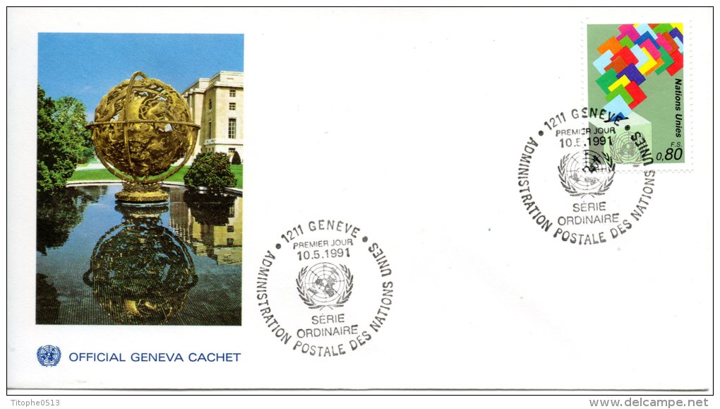 ONU GENEVE. N°208 Sur Enveloppe 1er Jour (FDC) De 1991. Vote. - FDC