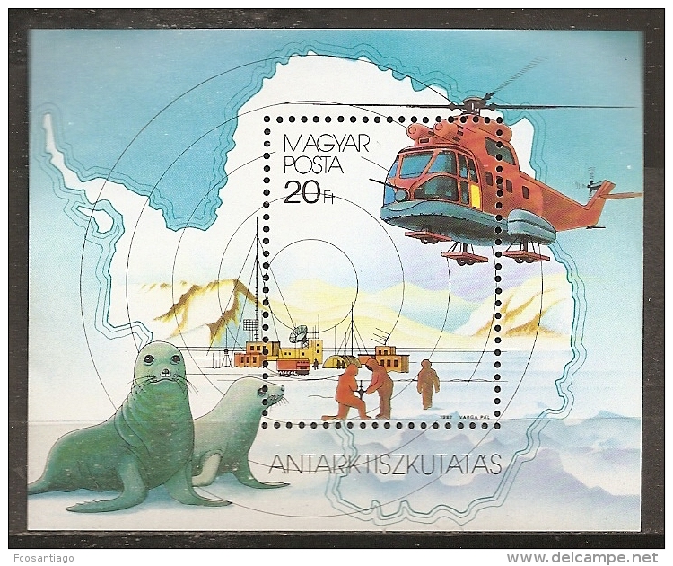 FILATELIA POLAR - HUNGRÍA 1987 - MNH ** - Estaciones Científicas