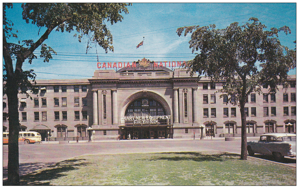 Canadian National Railway Station , WINNIPEG , Manitoba , Canada , 50-60s - Winnipeg