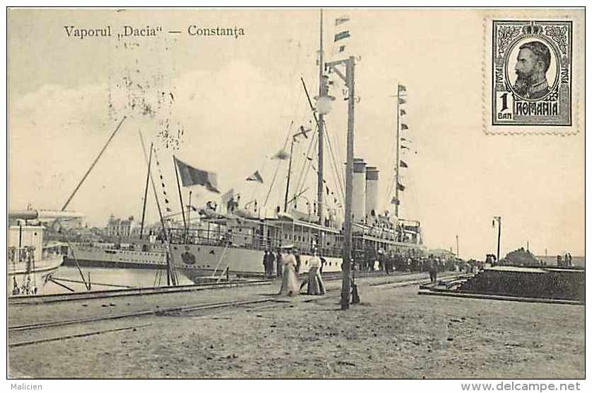 Pays Divers-roumanie - Ref 792 -vaporul "dacia" - Constanta -bateau - Thème Bateaux - Carte Bon état - - Roumanie