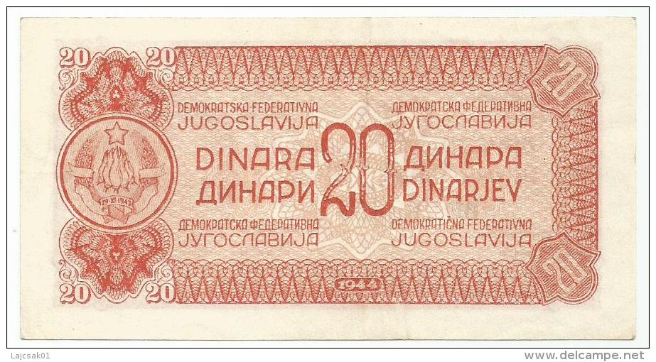 Yugoslavia 20 Dinara 1944  AUNC  P-51 - Yougoslavie