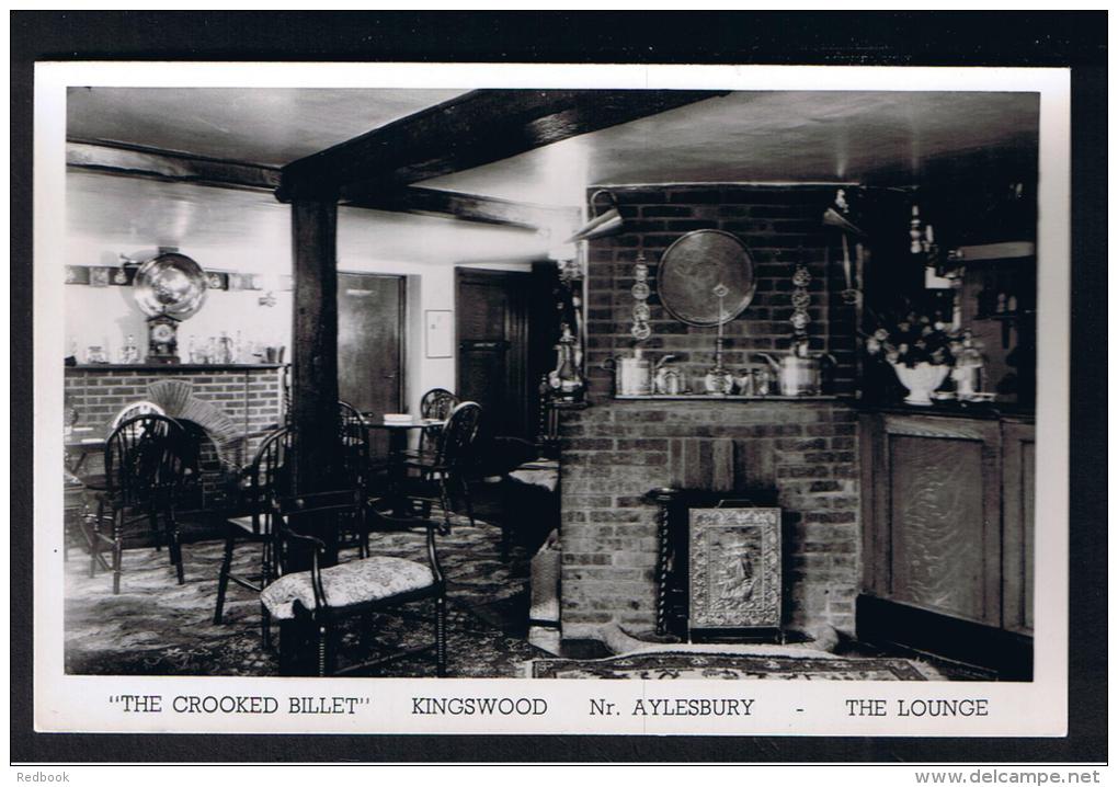 RB 943 - Real Photo Postcard - "The Lounge" The Crooked Billet - Kingswood Nr Aylesbury - Buckinghamshire - Buckinghamshire