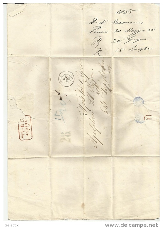 Greece 1865 Syros (Syra) To Trieste - ...-1861 Prefilatelia