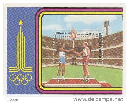 St.Lucia-1980 Moscow Olympics MS MNH - St.Lucie (1979-...)