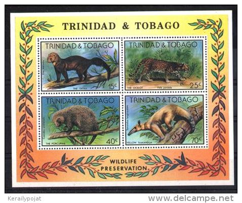 Trinidad & Tobago - 1978 Wild Animals Block MNH__(TH-3917) - Trinidad & Tobago (1962-...)