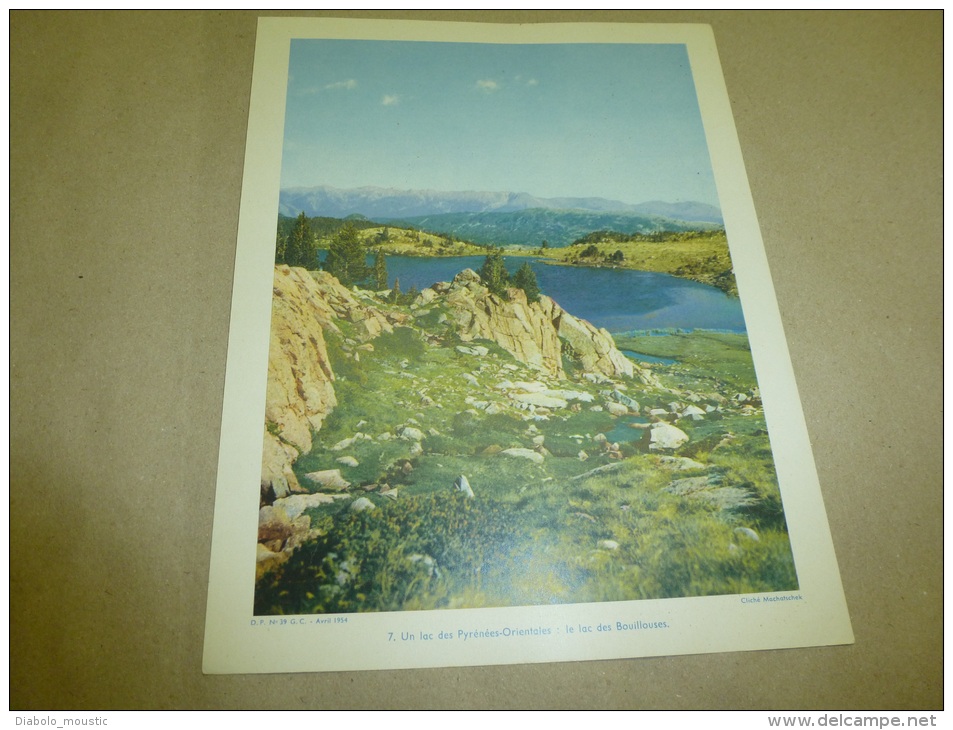 Cliché Machatschek De 1954  Grande Photographie En Couleurs (27cm X 21cm) LAC Des BOUILLOUSES - Lieux