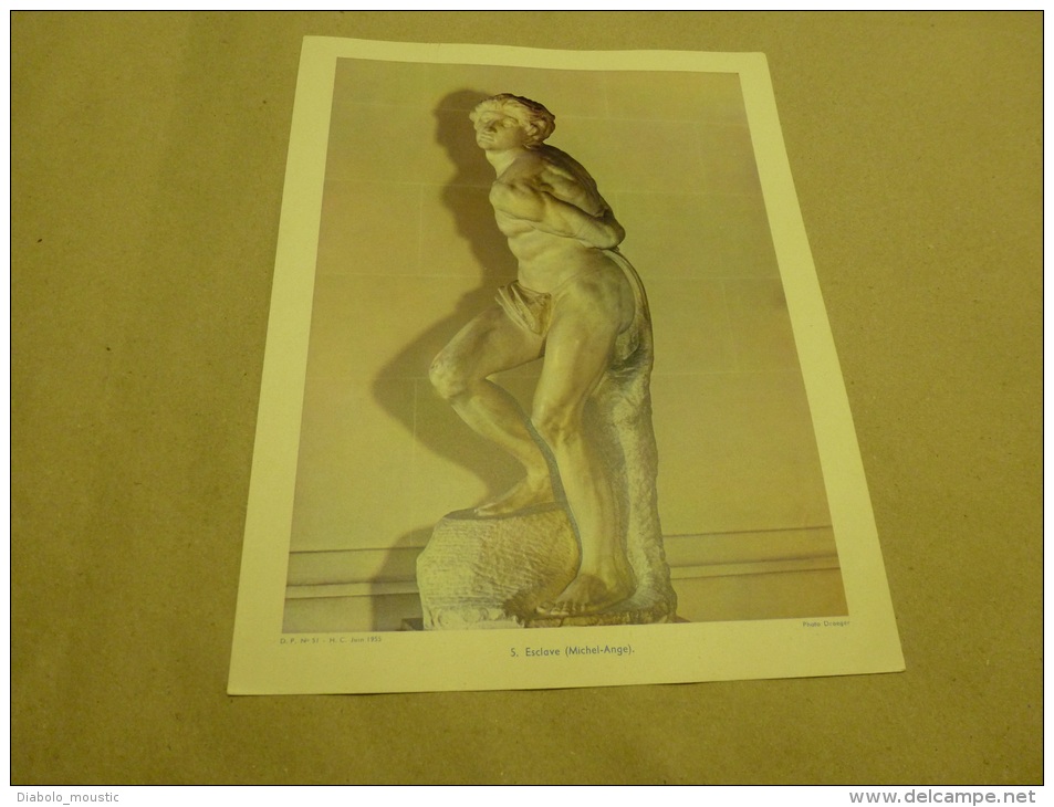 Année 1955  Grande Photographie En Couleurs (27cm X 21cm)  ESCLAVE (Michel-Ange) - Célébrités
