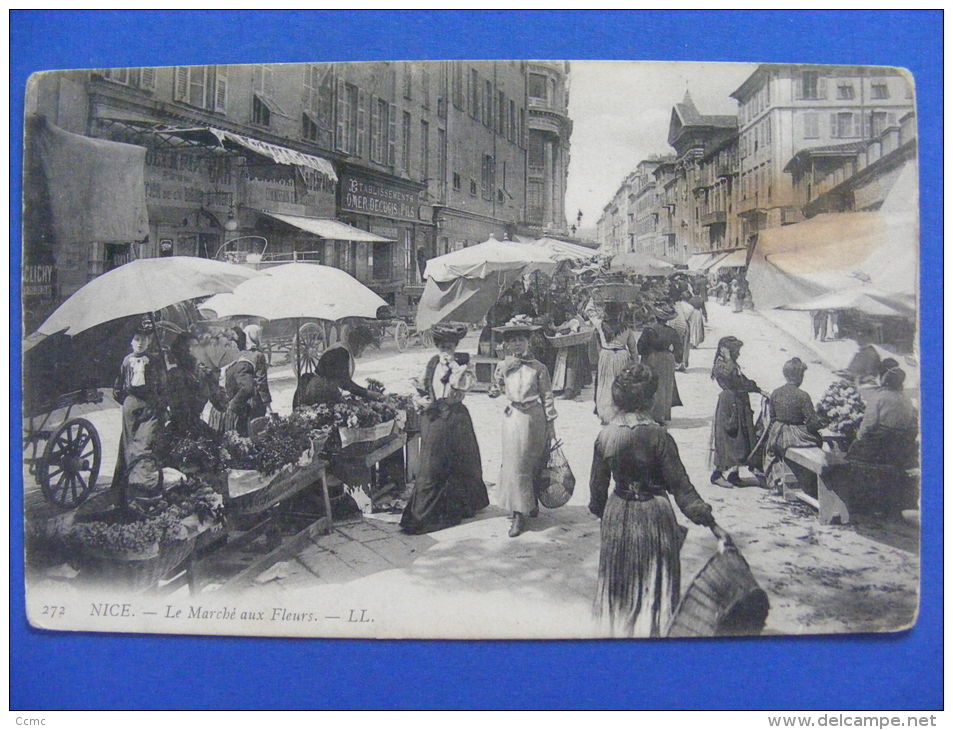 CPA Nice (06) - Le Marché Aux Fleurs(tachée, En L'état) - Markets, Festivals