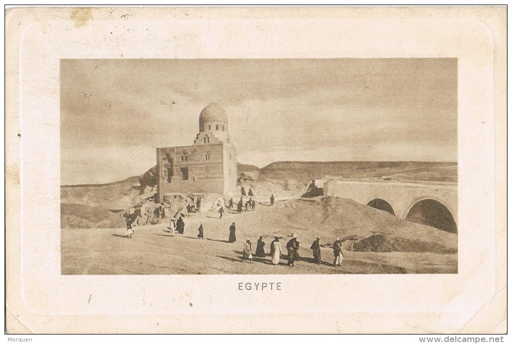 4483. Postal CAIRO (Egypt) Egipto 1911 A Francia. Edificio Y Dunas - 1866-1914 Khédivat D'Égypte