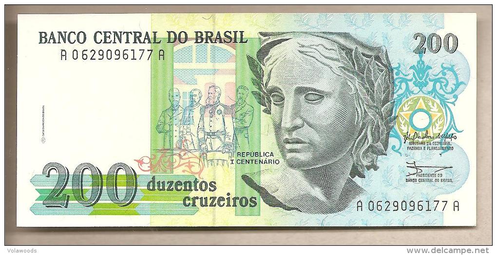 Brasile - Banconota Non Circolata Da 200 Cruzeiro P-229 - 1990 - Brasile