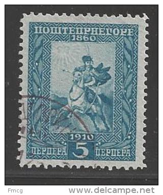 1910 5per Kingdom, King Nicholas I, Used - Montenegro