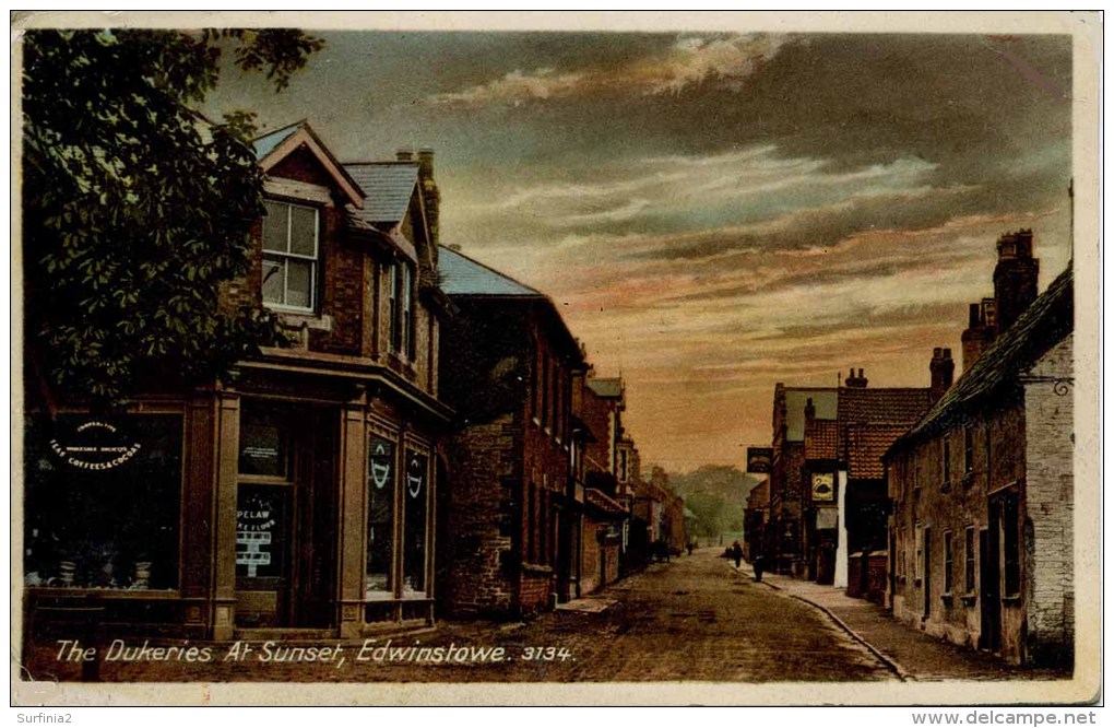 NOTTS - EDWINSTOWE - THE DUKERIES AT SUNSET 1916 Nt45 - Autres & Non Classés