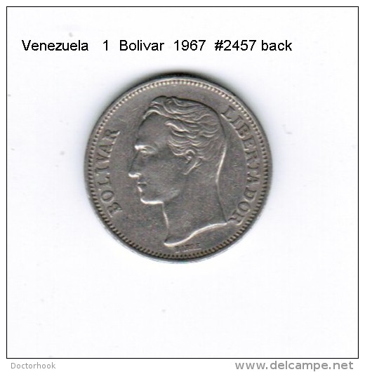 VENEZUELA   1  BOLIVAR  1967  (Y # 42) - Venezuela