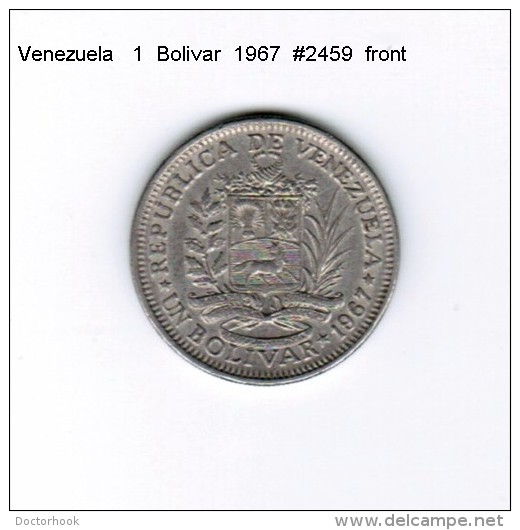 VENEZUELA   1  BOLIVAR  1967  (Y # 42) - Venezuela