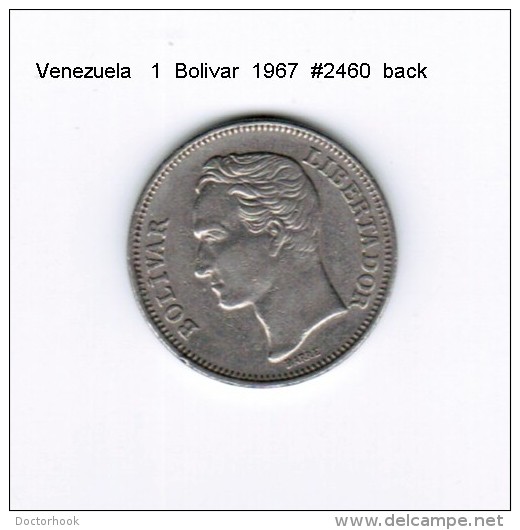 VENEZUELA   1  BOLIVAR  1967  (Y # 42) - Venezuela