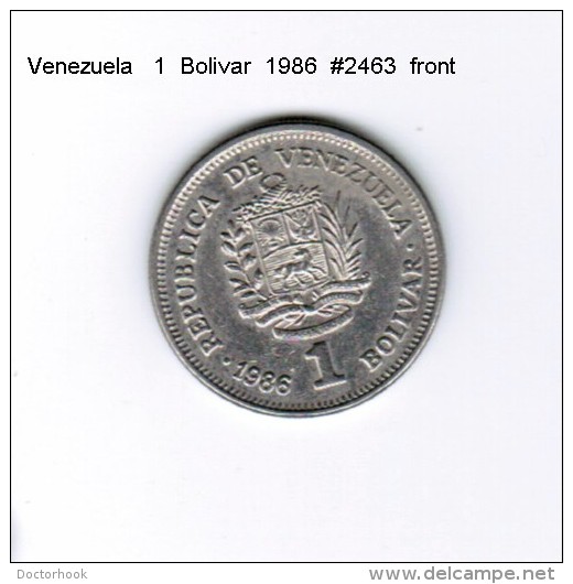VENEZUELA   1  BOLIVAR  1986  (Y # 52) - Venezuela