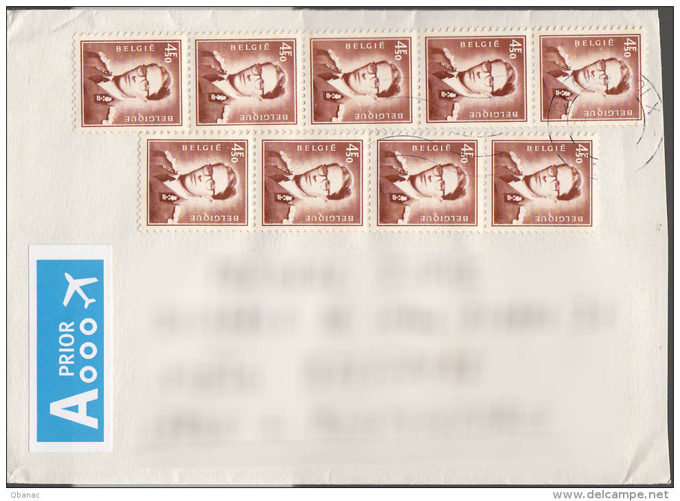 Belgium Modern Cover To Serbia - Postkantoorfolders