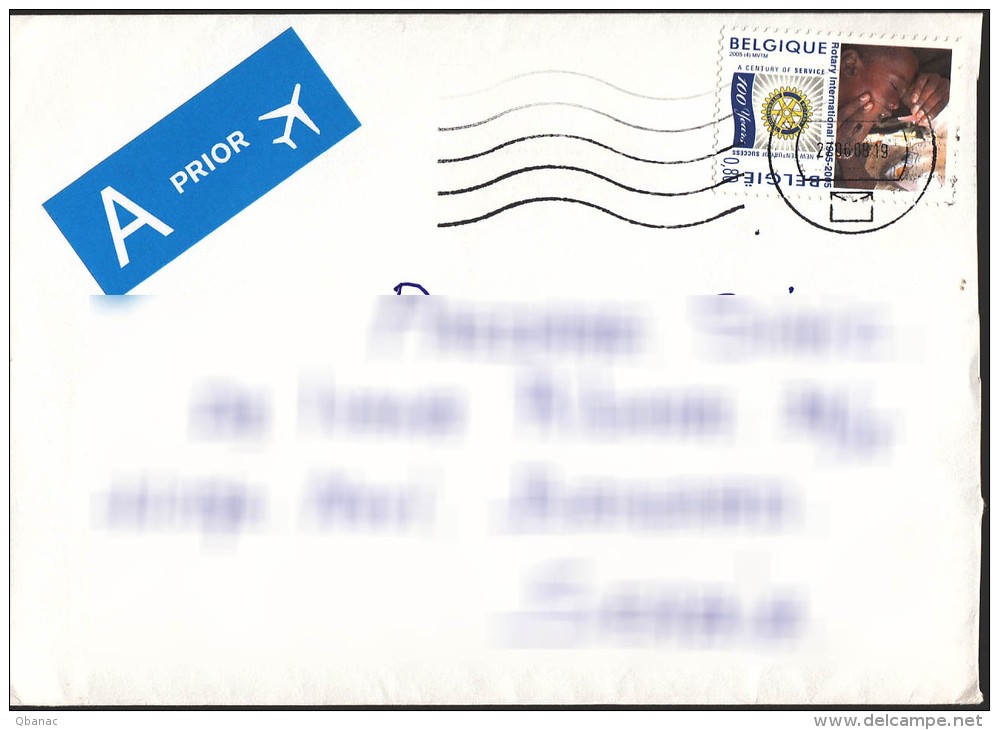 Belgium Modern Cover To Serbia - Folletos De La Oficina De Correos